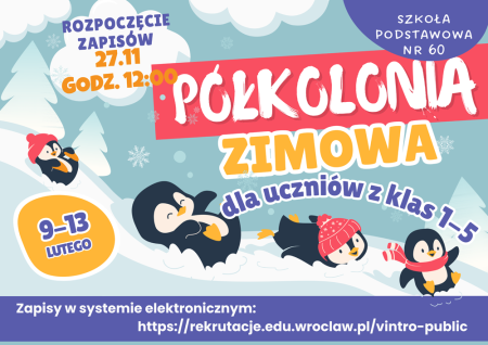 Półkolonia zimowa dla uczniów klas 1-5