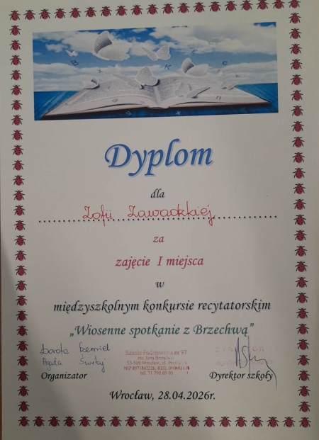  Międzyszkolny Konkurs Recytatorski