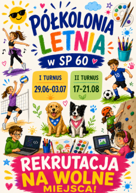 Półkolonia - rekrutacja na wolne miejsca - 08.06.26