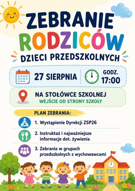 Informacja dla rodziców dzieci przedszkolnych
